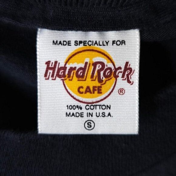 Vintage Hard Rock Cafe T Shirt Mens Size Small Black 90s Las Vegas Made In USA - Picture 7 of 8